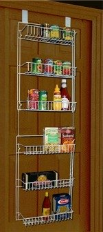 over the pantry door shelves