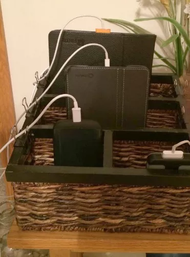 DIY charging station using mail sorter DIY charging station using mail sorter