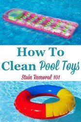 How to clean pool toys