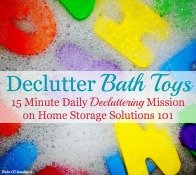 declutter bath toys: 15 minute mission