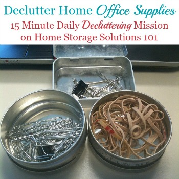 How to declutter home office supplies