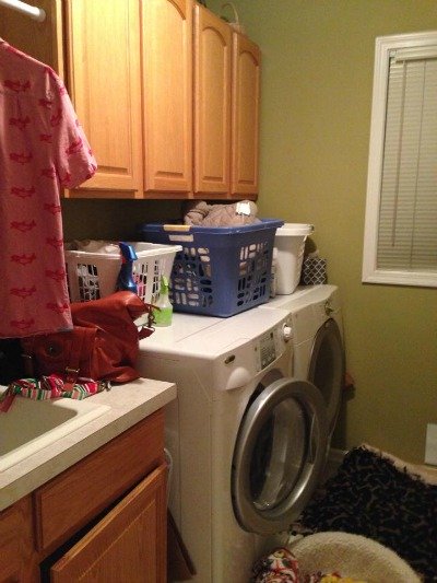 laundry room clutter