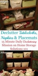 Declutter Tablecloths, Napkins & Placemats
