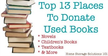 Top 13 places to donate used books