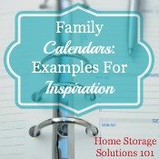 examples of family calendars