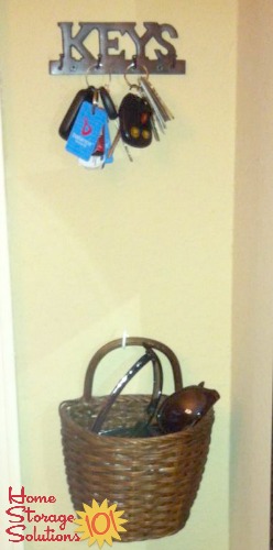 wall key holder plus sunglasses basket