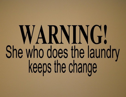 laundry change sign decals