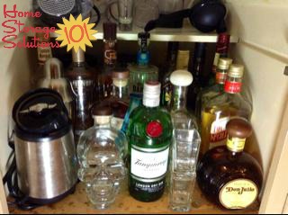 keep liquor stored in locked cabinet