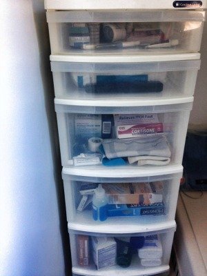 use storage drawer organizer units for organizing medicines