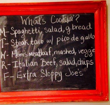 chalkboard menu board