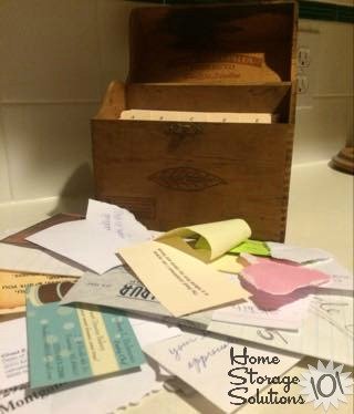 Make your own address book or Rolodex using index cards {featured on Home Storage Solutions 101}