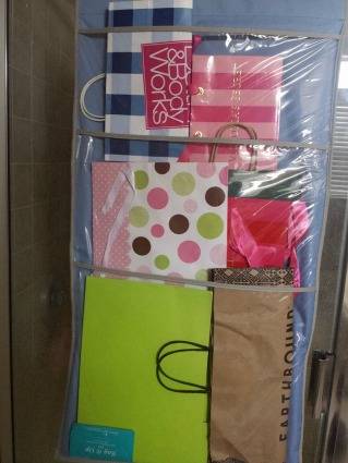 Easy Back of Door Gift Wrap Organizer