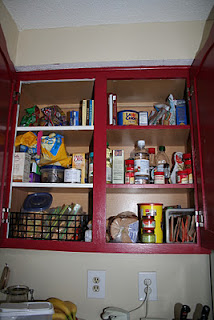 Organized food cabinets