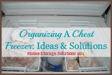 Organizing a chest freezer: ideas and solutions