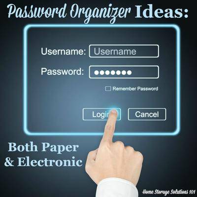 Pword Organizer Ideas Paper Electronic Pword Organizer Ideas Paper