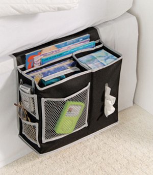 bedside remote control storage pocket