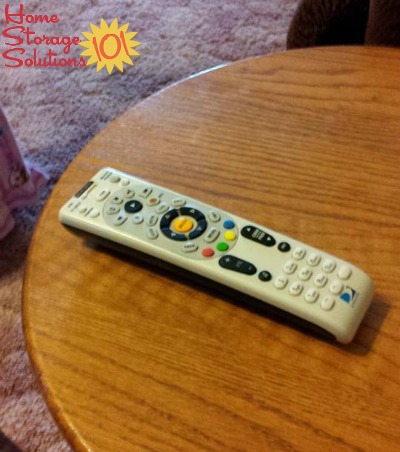 Make it a habit to always put your remote control back in the same place each time {on Home Storage Solutions 101}