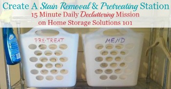 How to create a stain removal and pretreating station
