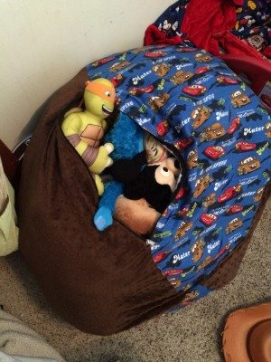 stuffed animal bean bag