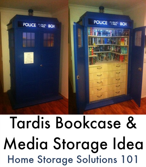 Tardis bookcase or other media storage