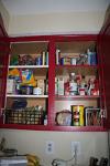 Organized food cabinets
