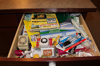 Junk drawer - before